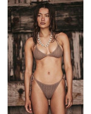 VDM The Label Vdm Delilah Crochet Bikini Bottoms - Brown