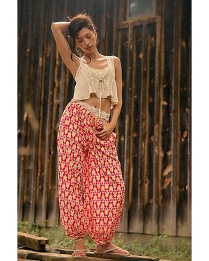 Free People On Repeat Pyjama Trousers By - Red