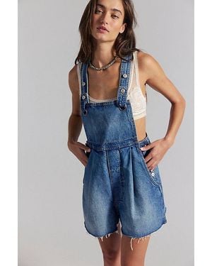 Free People We The Free Rambler Shortalls - Blue