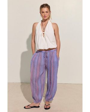 Free People Playa Party Stripe Pants - Purple