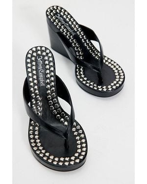 Jeffrey Campbell Xaden Studded Wedges By - Black