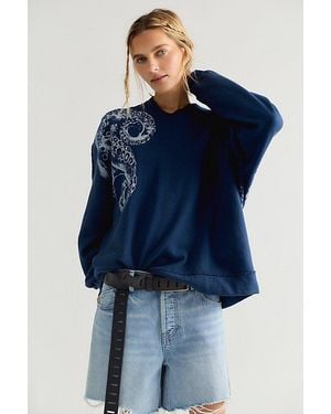 Free People Folklore Octopus Hoodie - Blue