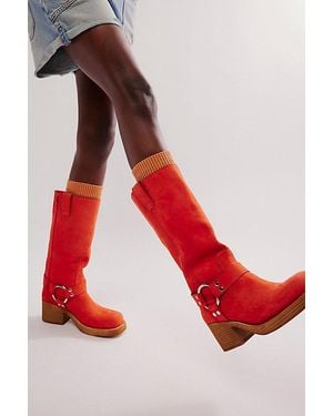 Jeffrey Campbell Kira Harness Boots - Red
