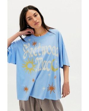 Daydreamer Fleetwood Mac Doodles Oversized Tee - Blue