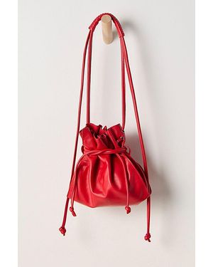 Free People Lucy Leather Pouch - Red