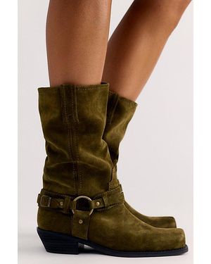 Jeffrey Campbell Coyote Country Harness Boots - Blue