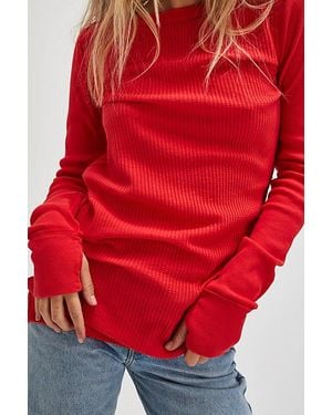 Free People Care Fp Honey B Crew Neck Top - Red