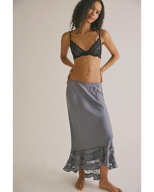 Intimately By Free People Long Lost Lover Maxi Slip Skirt - Blue