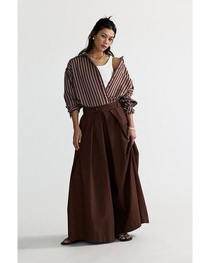 Free People Lasting Impression Wide-Leg Trousers - Brown