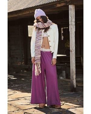 Intimately By Free People Downtime Wide Leg Trousers - Multicolour