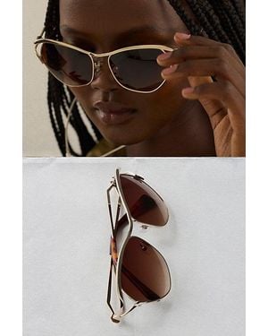 Free People Priestly Premium Polarized Sunglasses - Brown