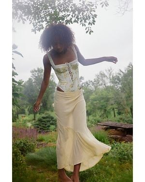 Intimately By Free People Sweet On You Bias-Cut Maxi Slip Skirt - Green