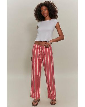 DONNI. The Stripe Pop Drawstring Pants - Red