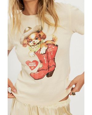 Ragabond Stealing Hearts Baby Tee - Natural
