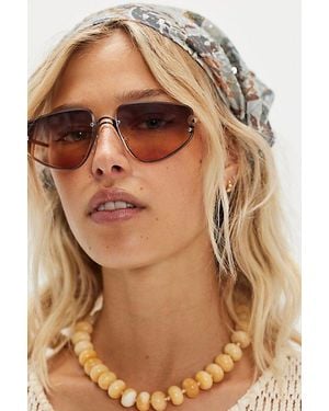 Free People Bennie Rimless Sunglasses - Brown