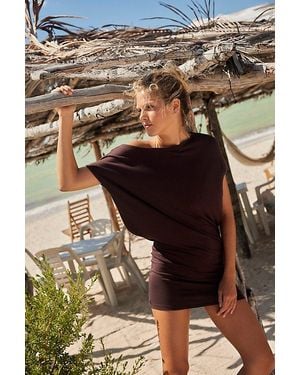 Free People Good Feels Short-Sleeve Mini Dress - Multicolor
