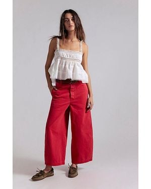 Free People Lay Down Chino Trousers - Red