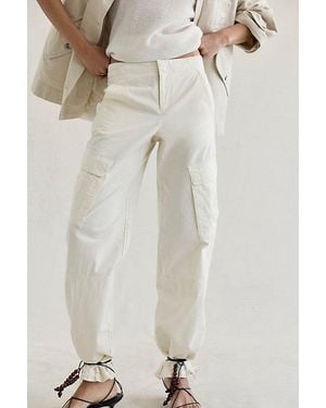 Free People Lennox Low-Rise Cargo Trousers - Grey