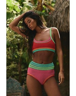 Beach Riot Milana Crochet Bikini Top - Green