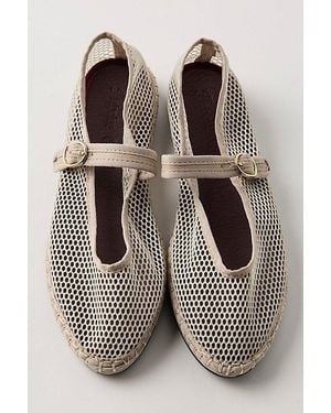 Flabelus Isabella Mesh Mary Janes - Natural