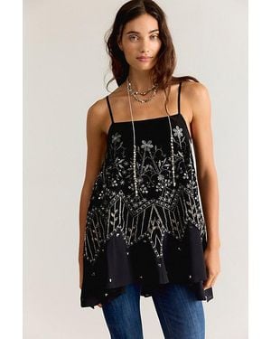 Free People Moonflower Embellished Tunic - Black