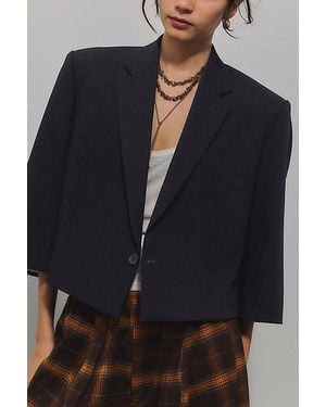 Havre Studio Cropped Boxy Blazer - Black