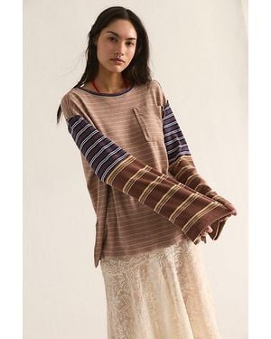 Free People Camp Crush Long Sleeve Tee - Natural