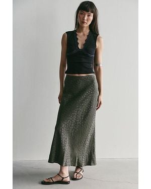 Free People Bonita Solid Maxi Skirt - Green