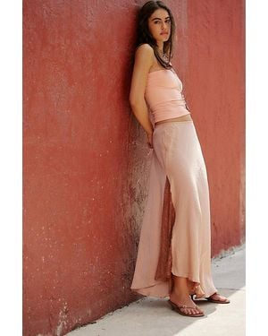 Intimately By Free People Make You Mine Maxi Slip Skirt By - Brown