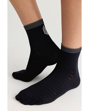 Fp Movement Rise And Shine Reflective Ankle Sock - Black