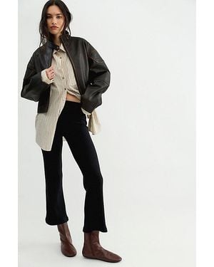 DONNI. The Sweater Rib Kick Flare Pants - White