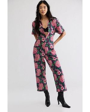 Rujuta Sheth Skater Jumpsuit - Red