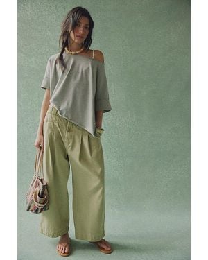 Free People Rex Oversized Cotton Tee - Green