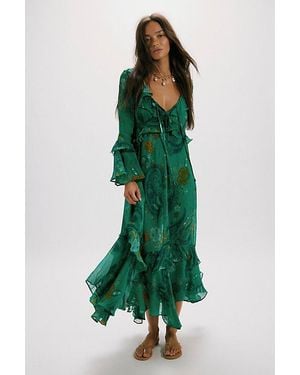 Free People Paisley Petals Maxi Dress - Green