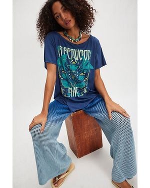 Daydreamer Fleetwood Mac Butterfly Tee By - Blue