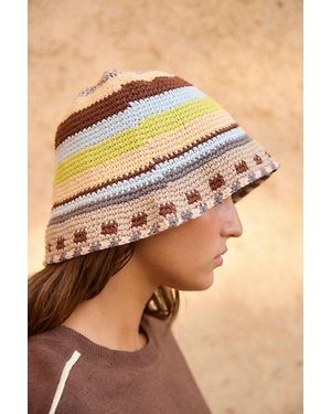 Free People Callie Crochet Bucket Hat - Multicolour