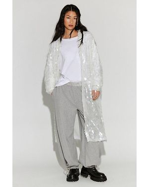 Norma Kamali Embellished Hooded Robe - Gray