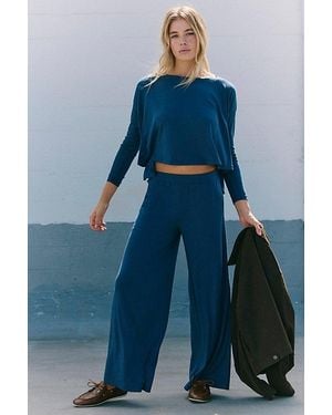 free-est Good Feels Long Pant Set By - Blue