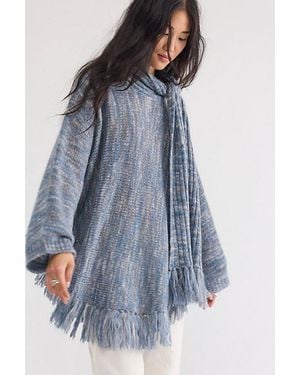 Rodebjer Hana Poncho Sweater - Blue
