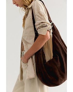 Free People Roma Suede Tote Bag - Brown