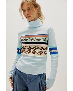 Free People Helsinki Swit Top - Blue
