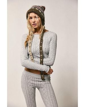 Intimately By Free People So Soft Seamless Modal Cable Long Sleeve By - Blue