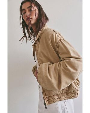 Free People Fp One Birdie Washed Jacket - Brown