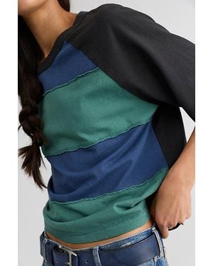 Ragabond Reclaimed Raglan Tee By - Green