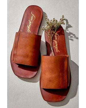 Free People Verona Slide Sandals - Orange
