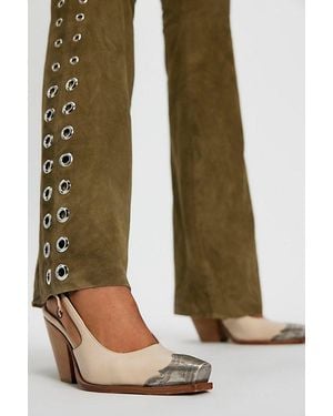 Free People Brayden Slingback Heels - Green