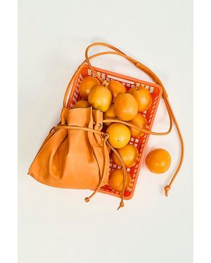 Free People Lucy Leather Pouch - Orange