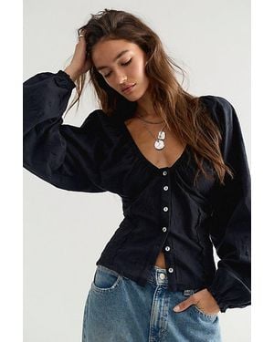 Free People Poppy Blouse - Black