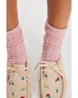 Free People Overdyed Trouser Socks - Pink