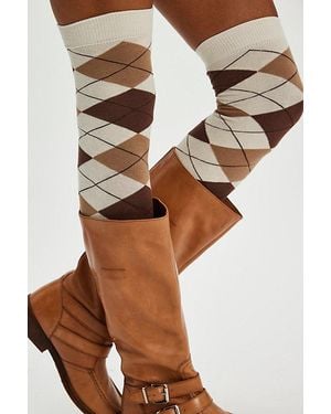 Free People Prep School Knee High Socks - Brown